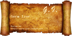Germ Izor névjegykártya